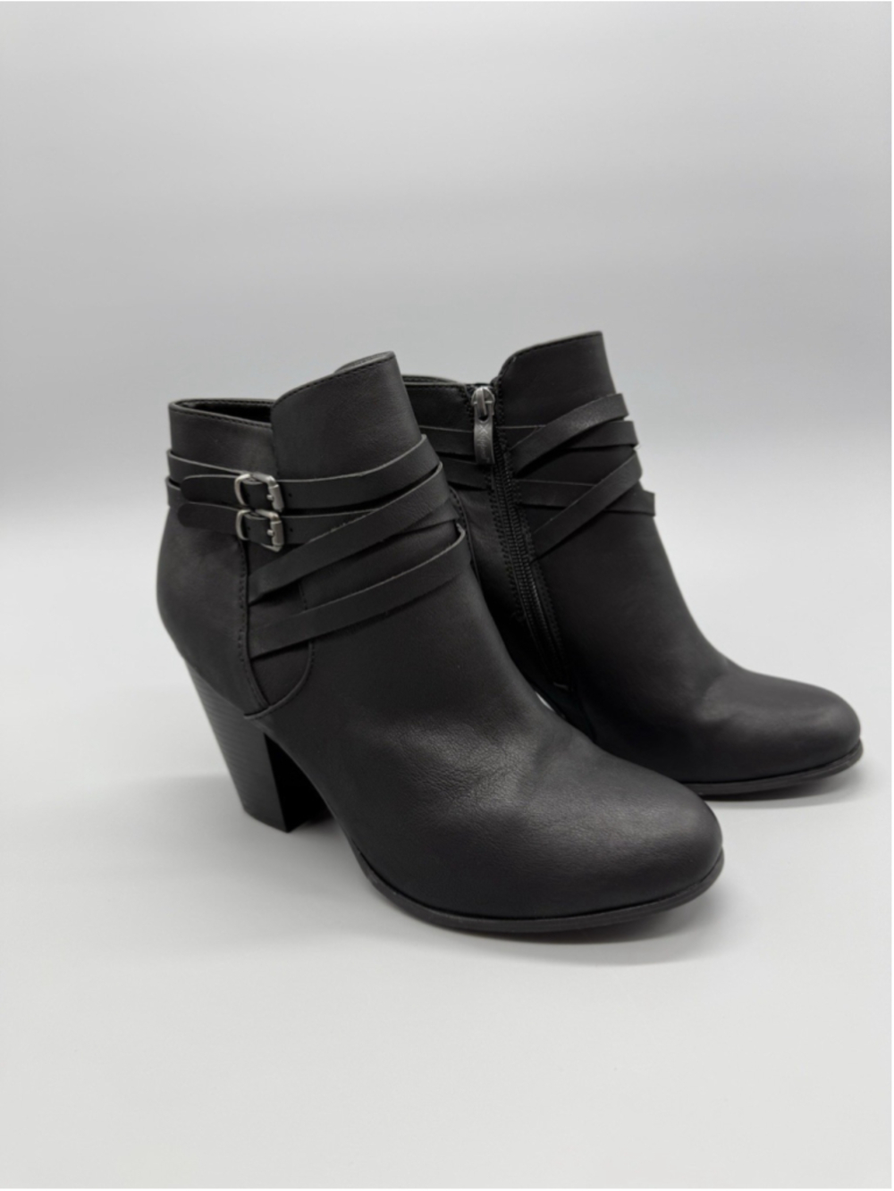 Xappeal Women’s Monica Adorable Ankle Boots Black Side Zip Size 9 Heel